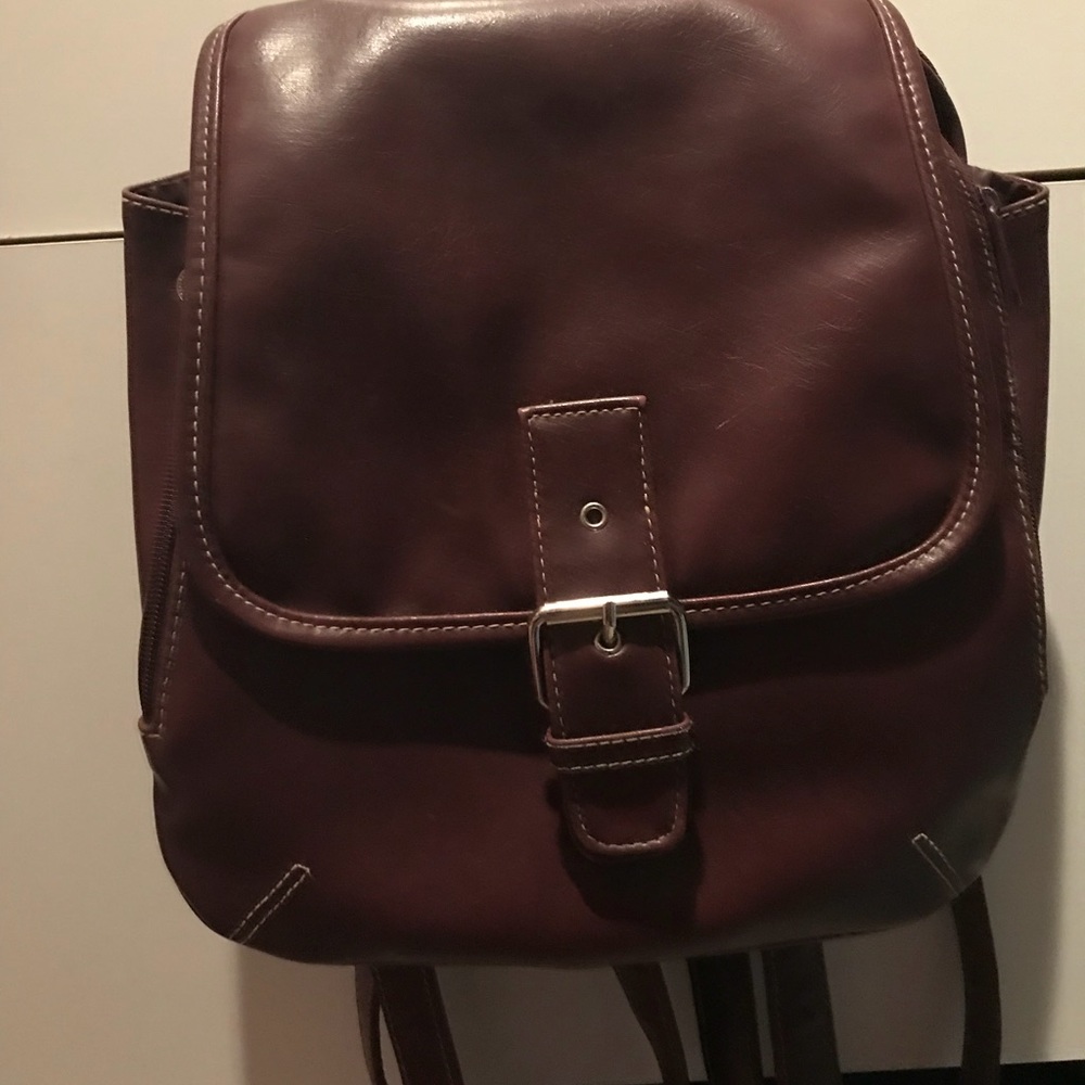 Leather backpack
